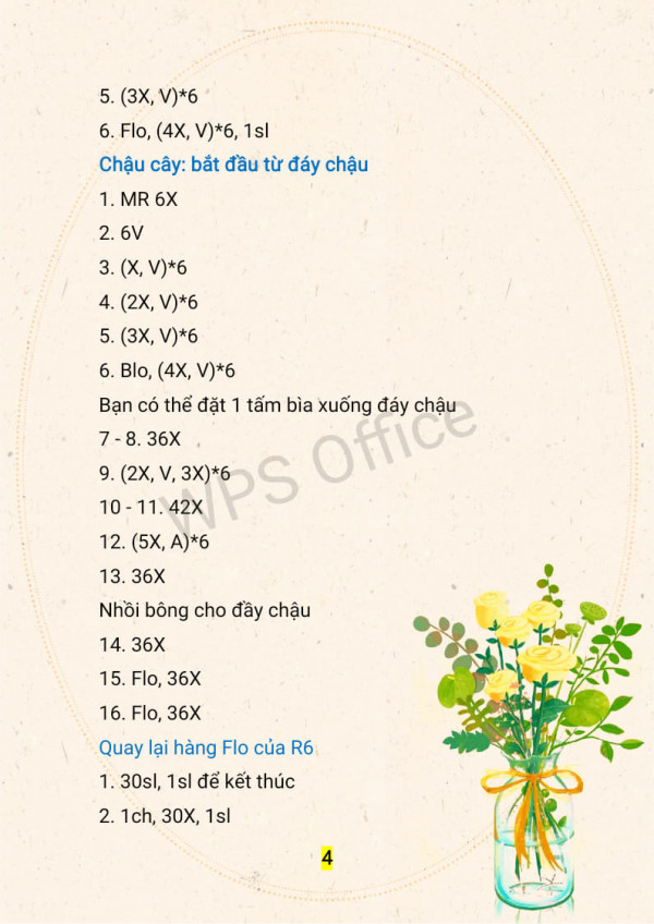 Hướng dẫn móc chậu cây