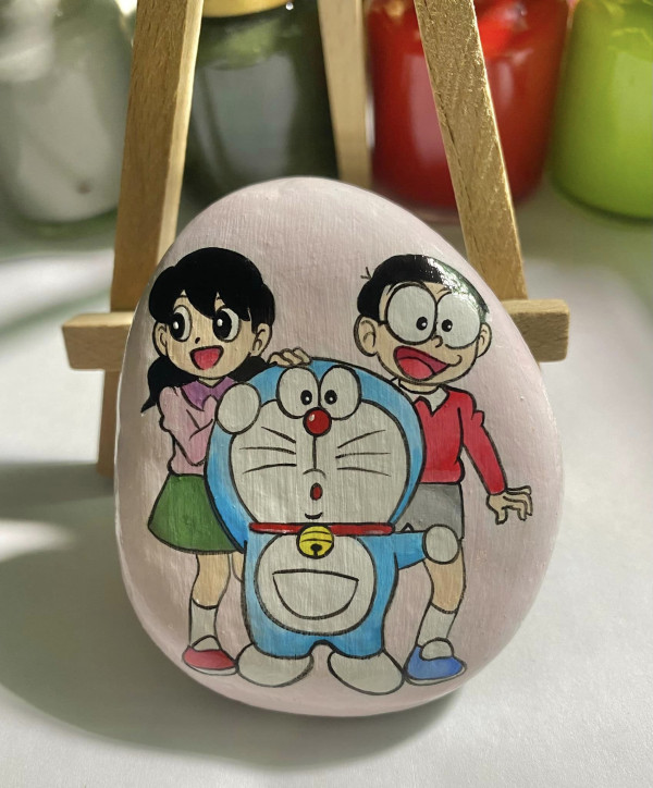 Tranh đá doraemon Nobita Shizuka doraemon