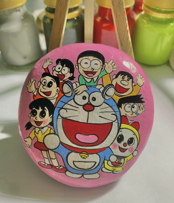 Tranh đá các nhân vật trong truyện tranh doraemon