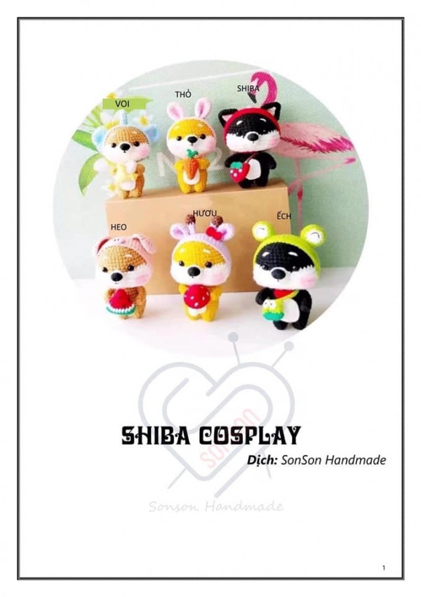 Chó shiba cosplay gồm 6 nhân vật.