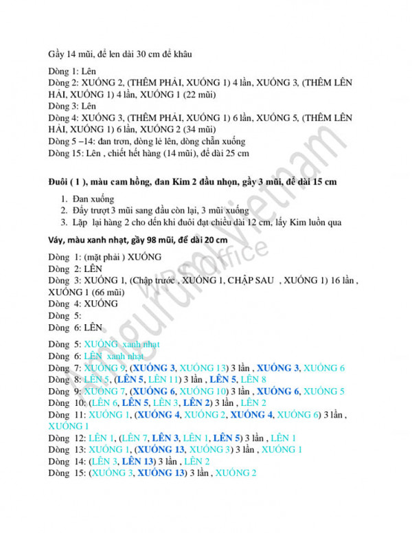 chart móc chuột phần đuôi và váy