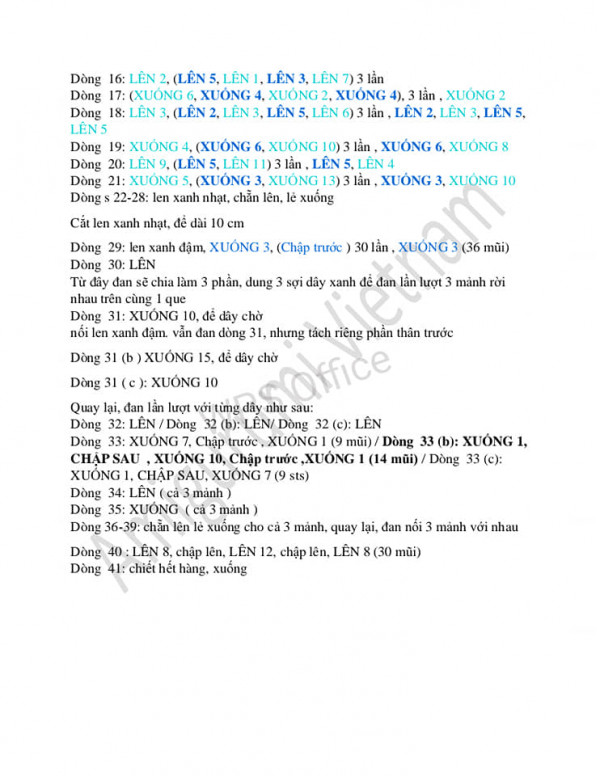 chart móc chuột phần