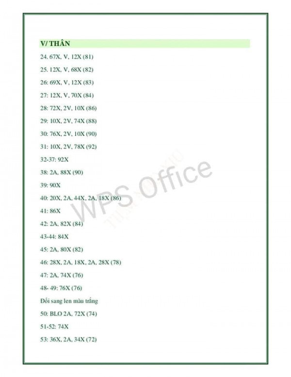 Chart móc thỏ bunny tăng size phần thân 1 cái.