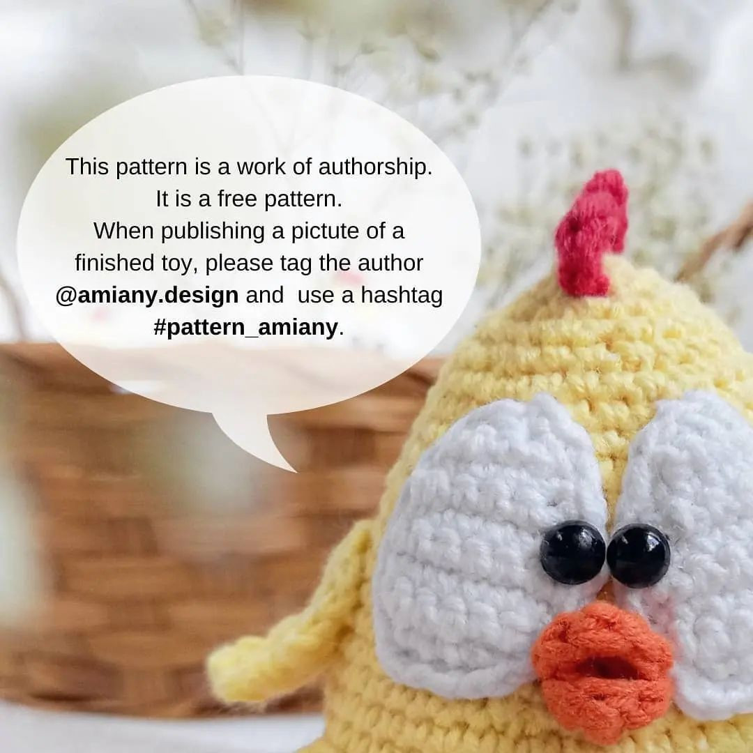 Angry fat chicken crochet pattern