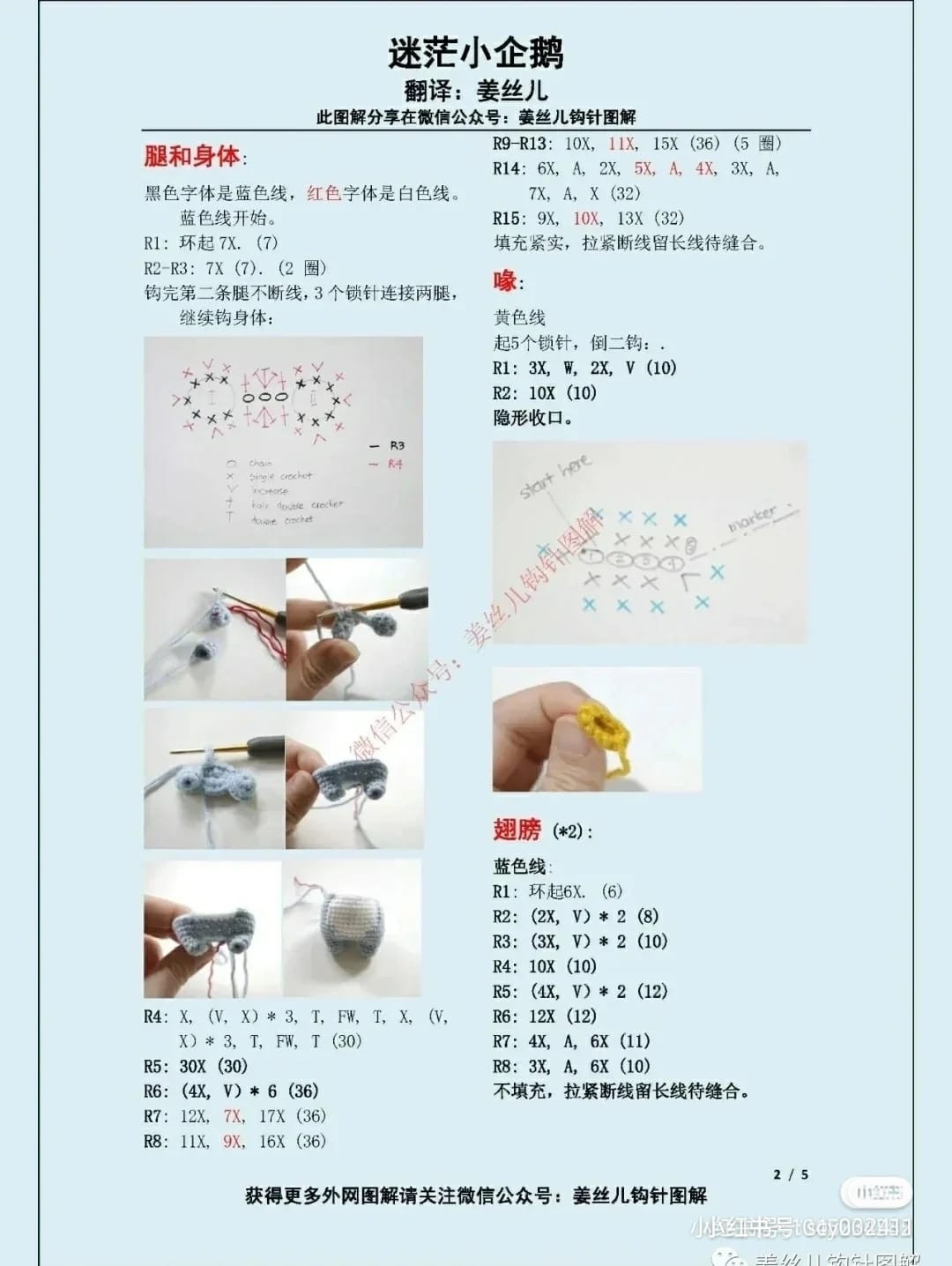 Chart móc chim cánh cụt đội mũ len, cổ quấn khăn.