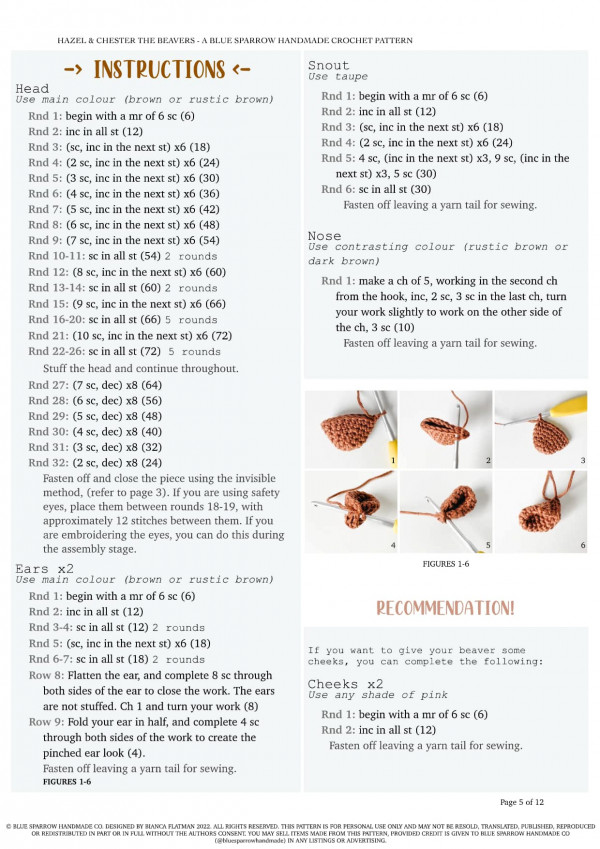 Chart móc phần đầu, tai, mũi, mồm.