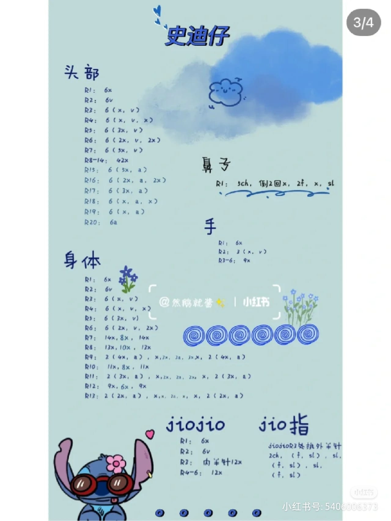 Chart móc pokemon stitch