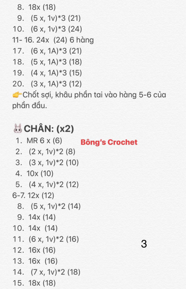 Chart móc phần chân.