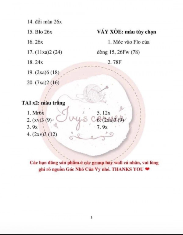 Chart móc phần tai. váy xòe.