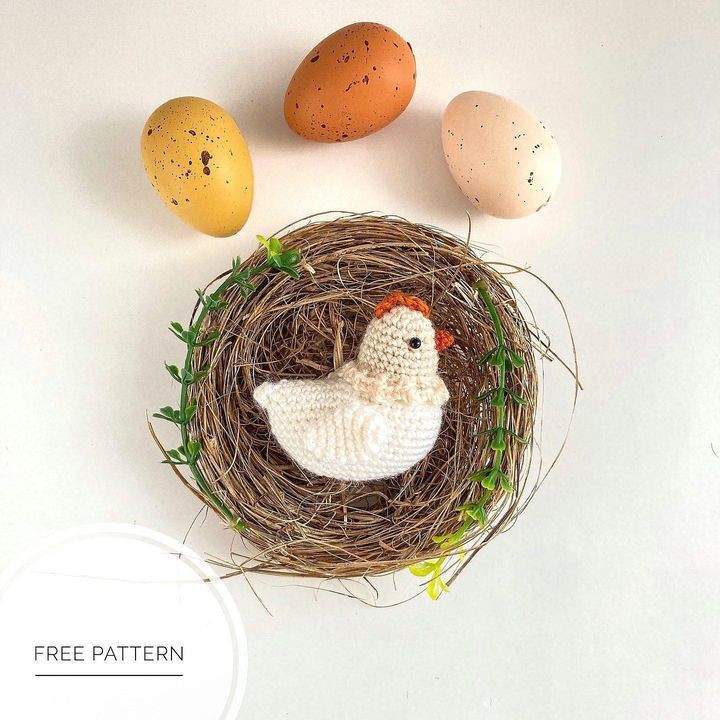 Chicken and eggs crochet pattern