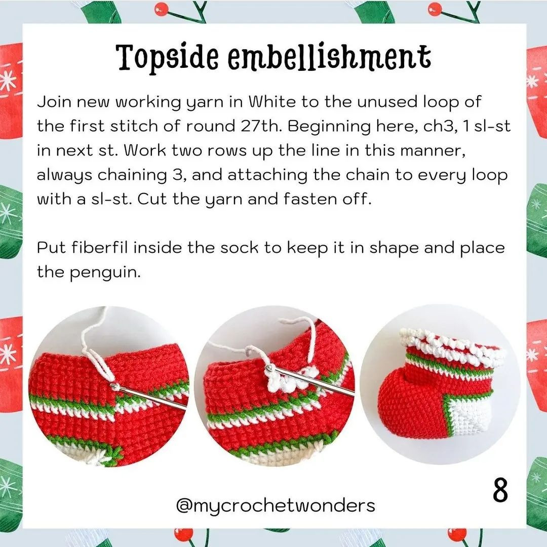 Christmas stocking crochet pattern