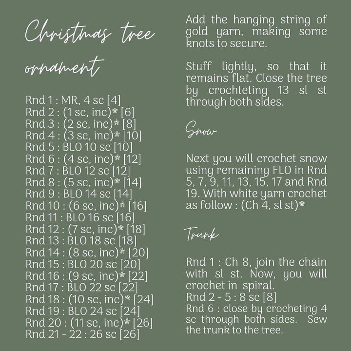 Christmas tree keychain pattern