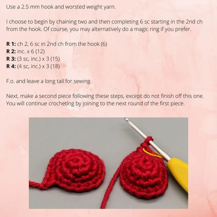 Colorful heart crochet pattern