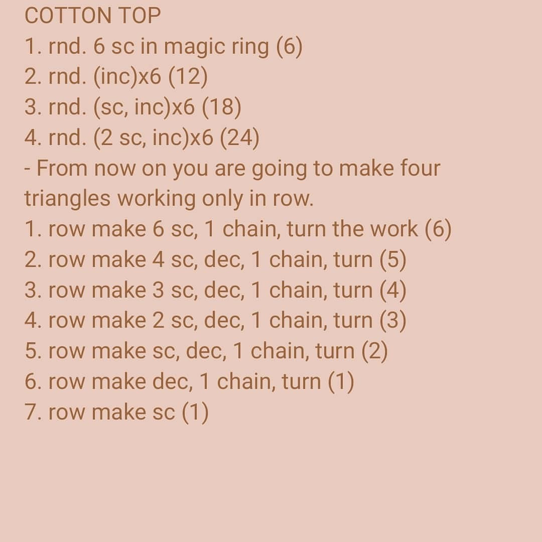 Cotton crochet pattern