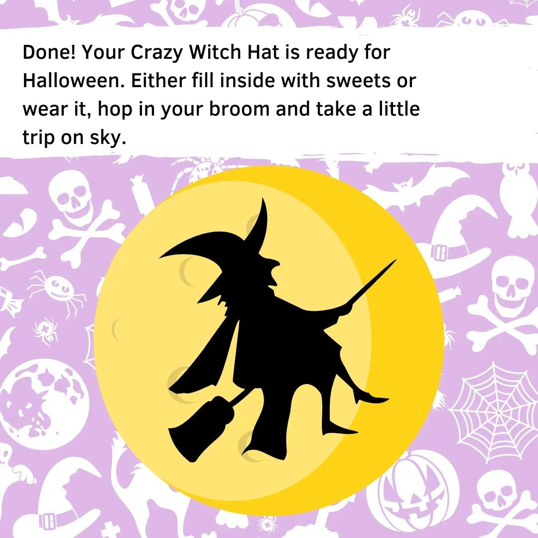 Crazy witch hat crochet pattern for halloween