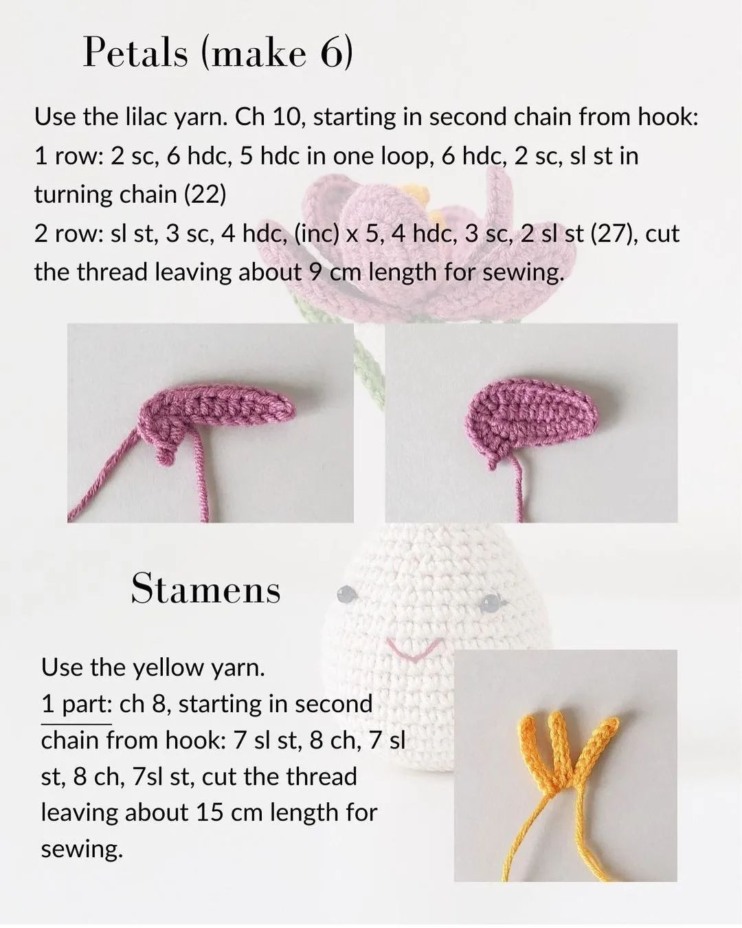 Daffodils pot crochet pattern