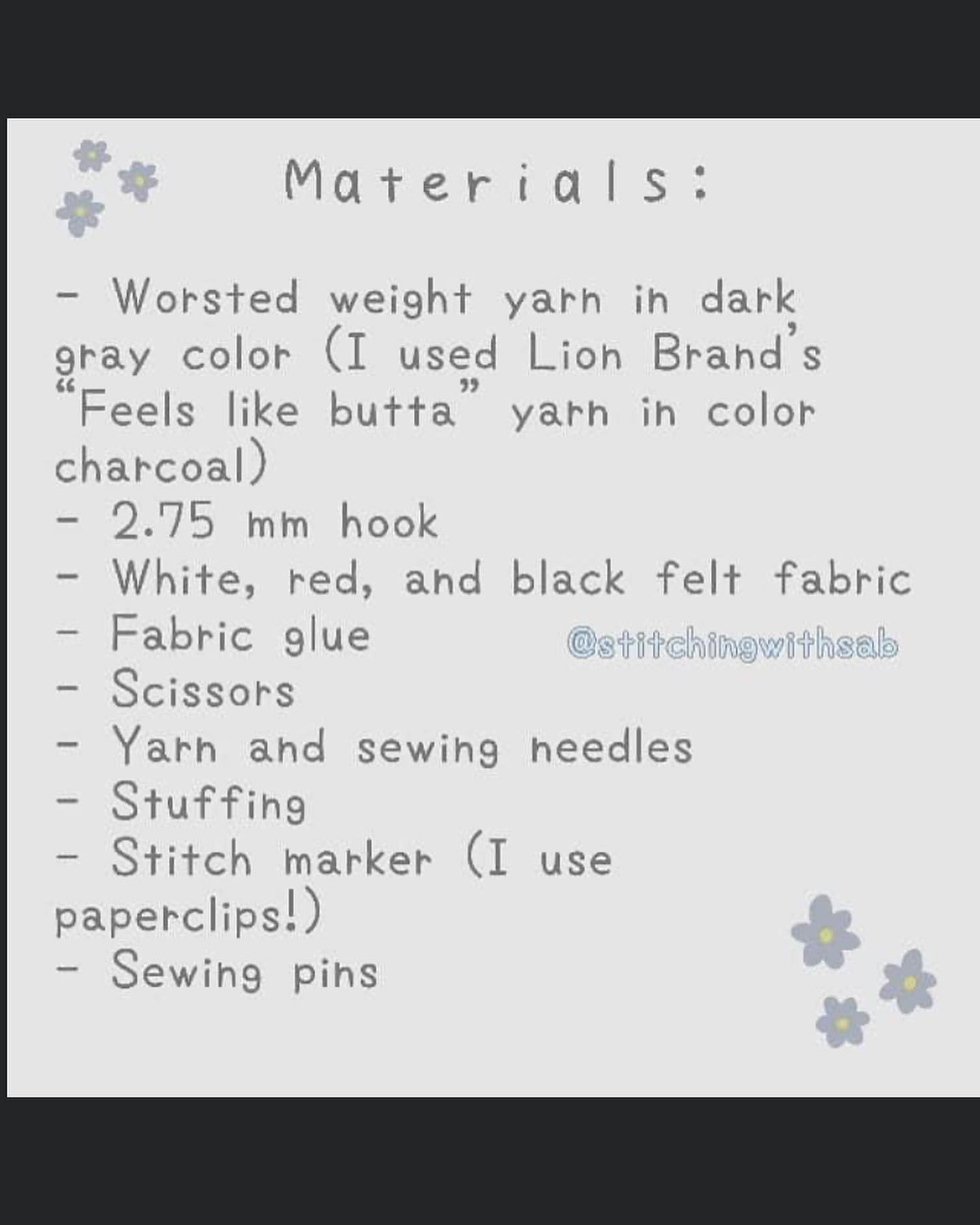 Dark mortal ink crochet pattern