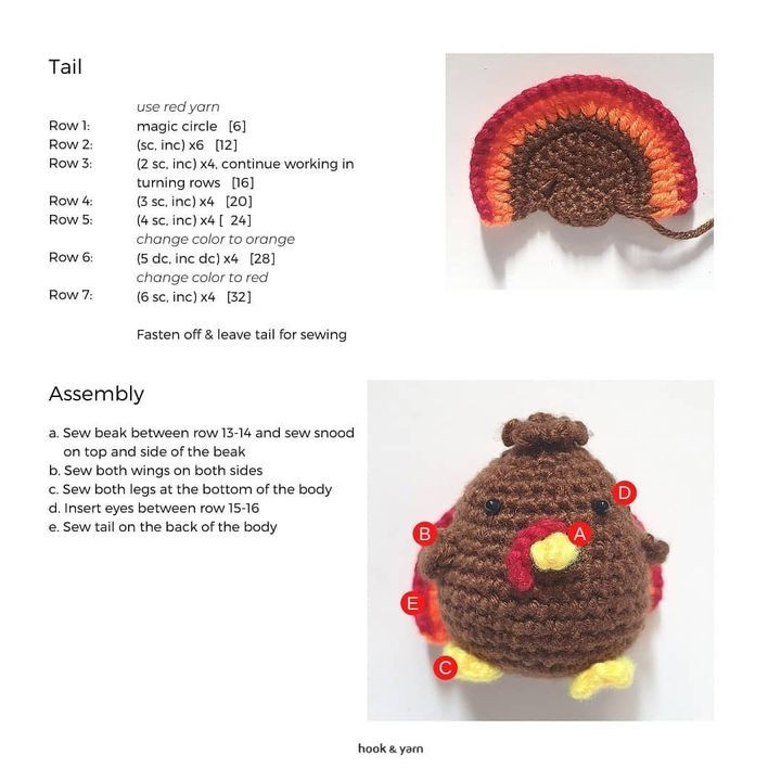 Golden beak crochet pattern