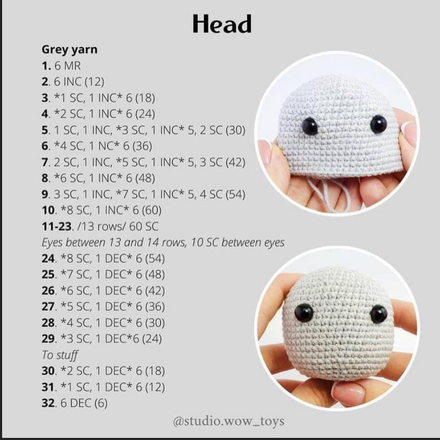 Hippo baby crochet pattern