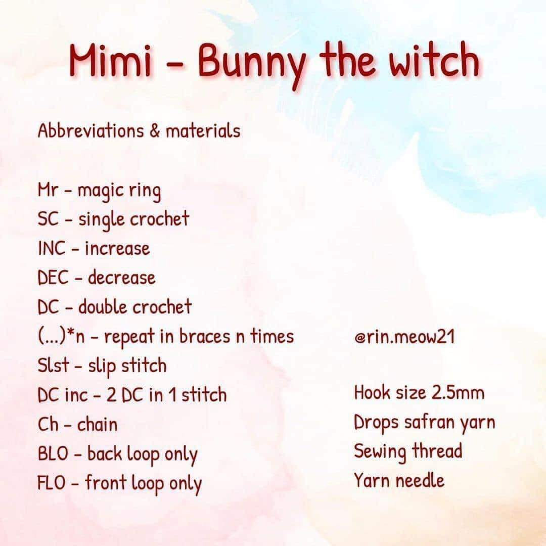Mimi rabbit crochet pattern [free pattern]