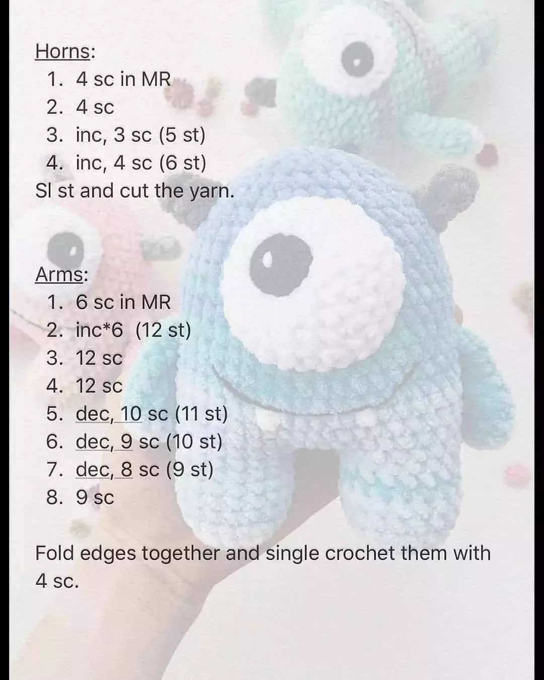 One-eyed monster crochet pattern