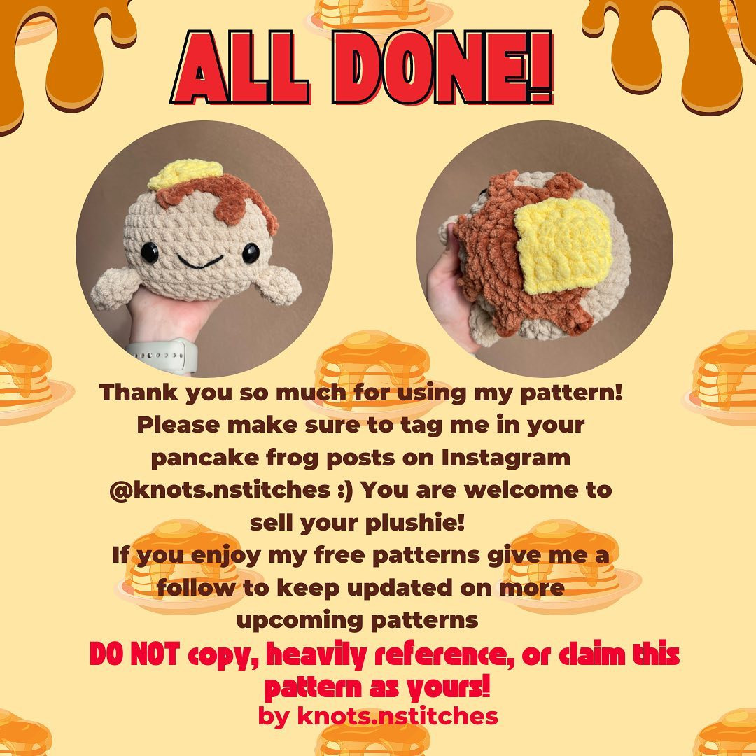 Pancake frog crochet pattern