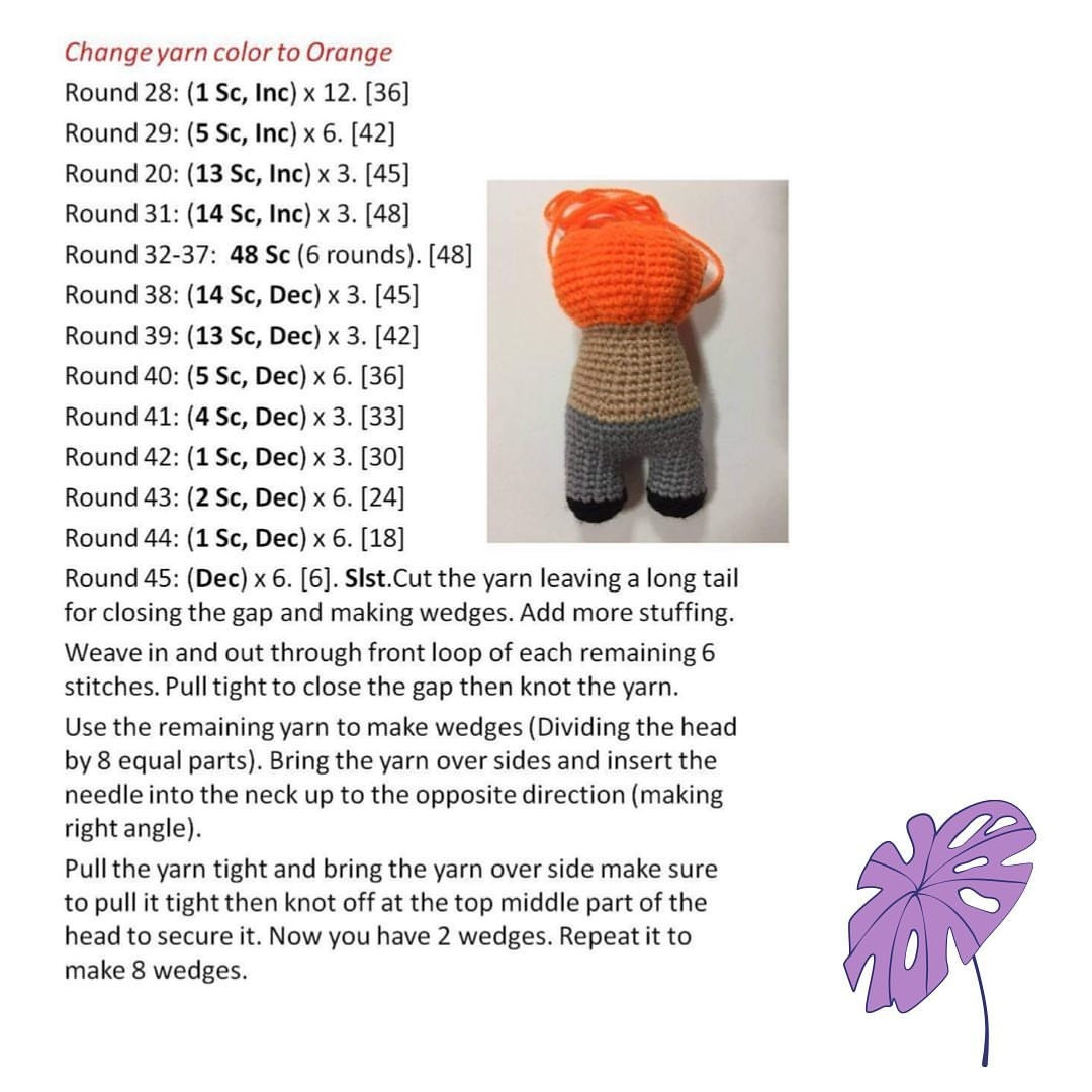 Pumpkin head crochet pattern