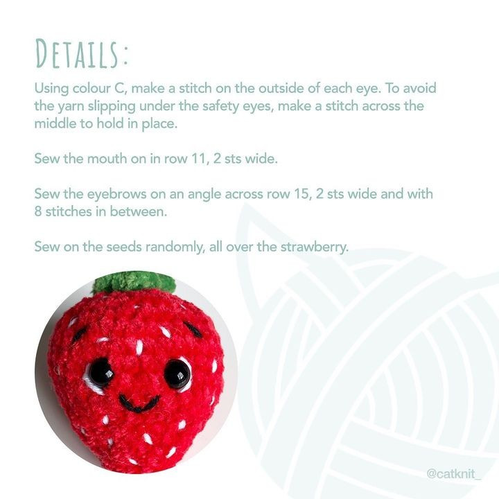 Red strawberry crochet pattern