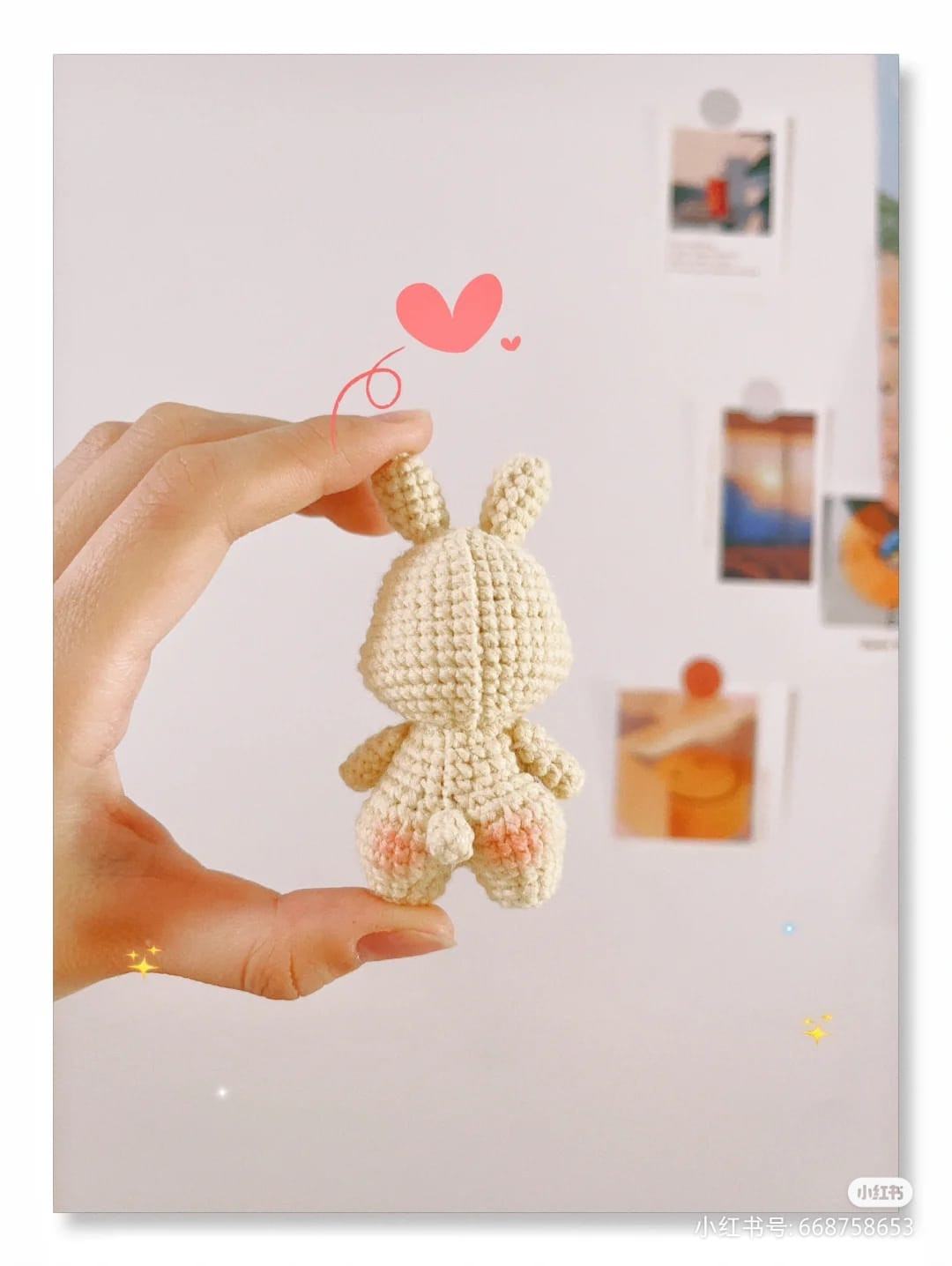 Small size long ear rabbit crochet pattern