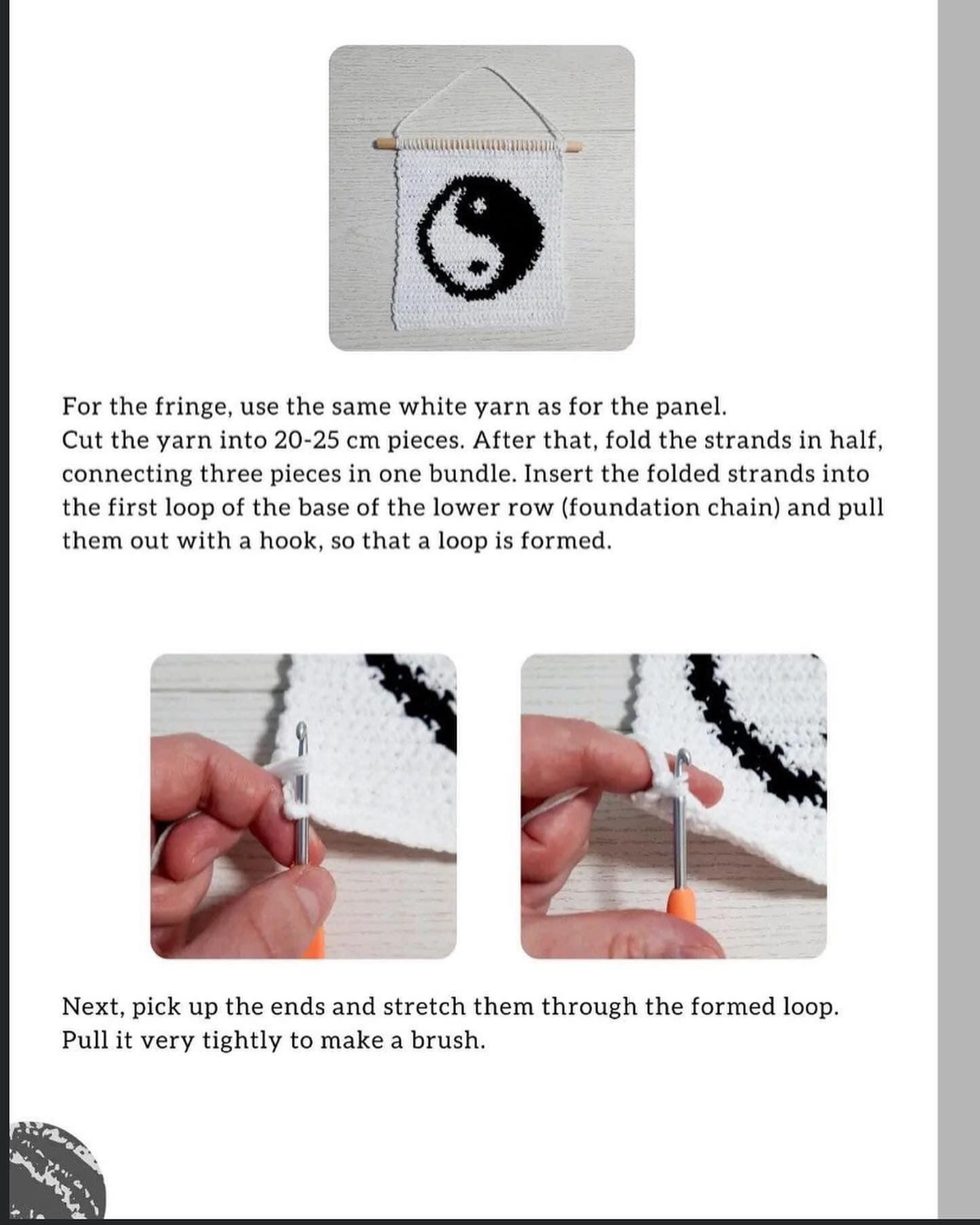The yin and yang loop crochet pattern