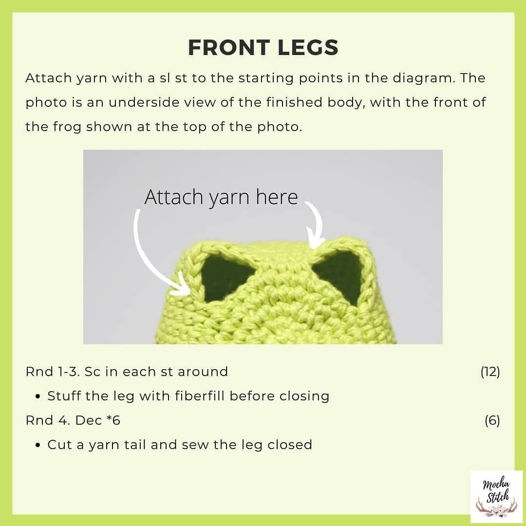 amigurumi crochet frog free pattern