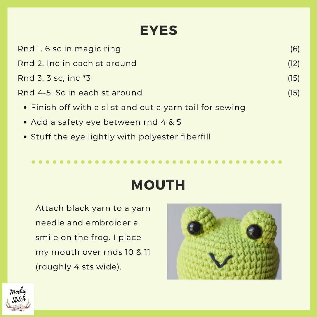 amigurumi crochet frog free pattern