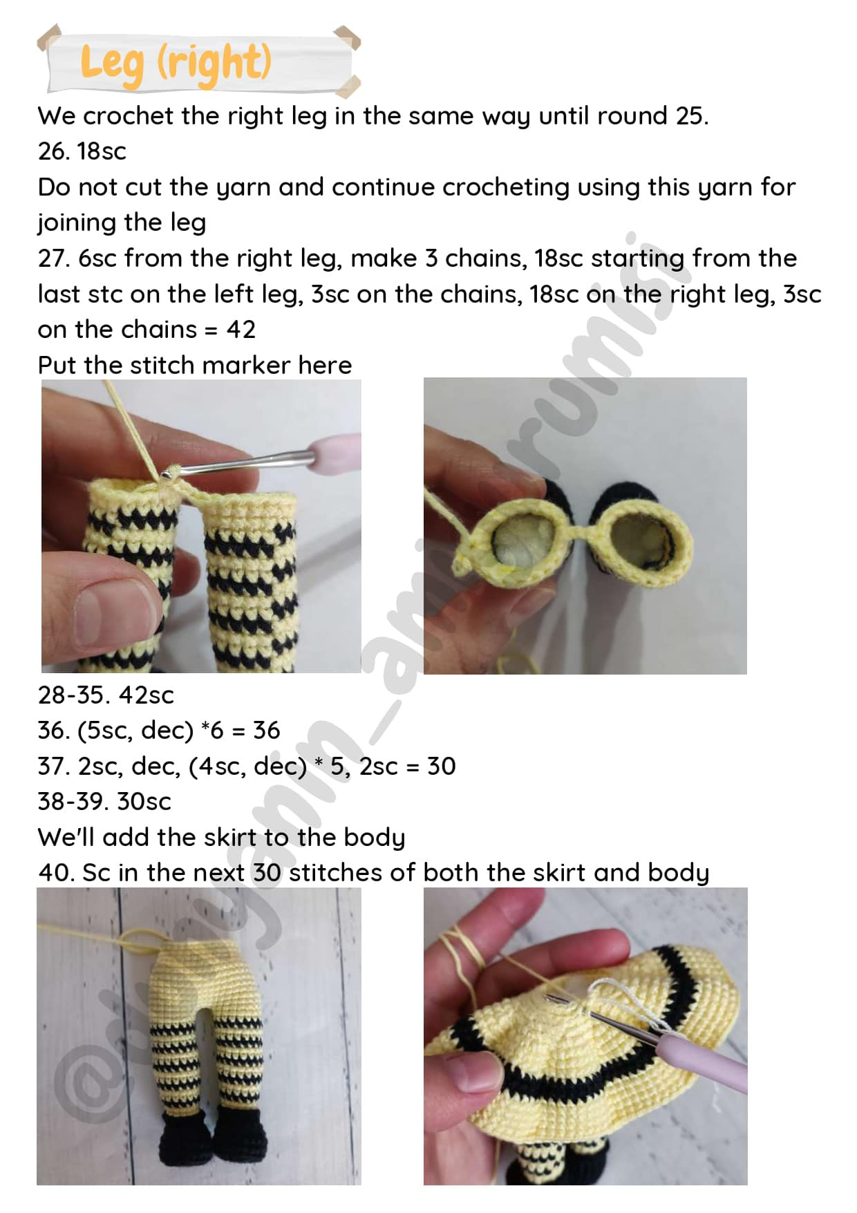 Amy doll crochet pattern