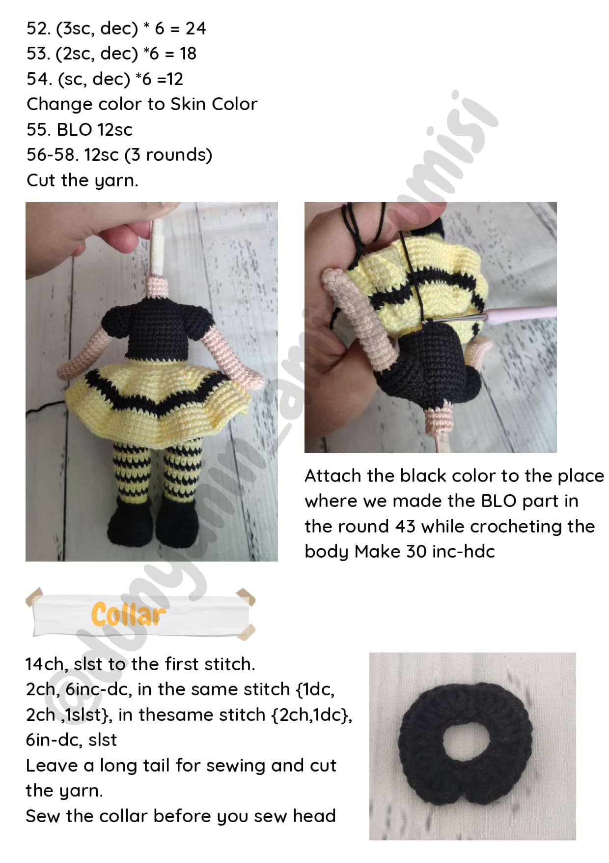 Amy doll crochet pattern