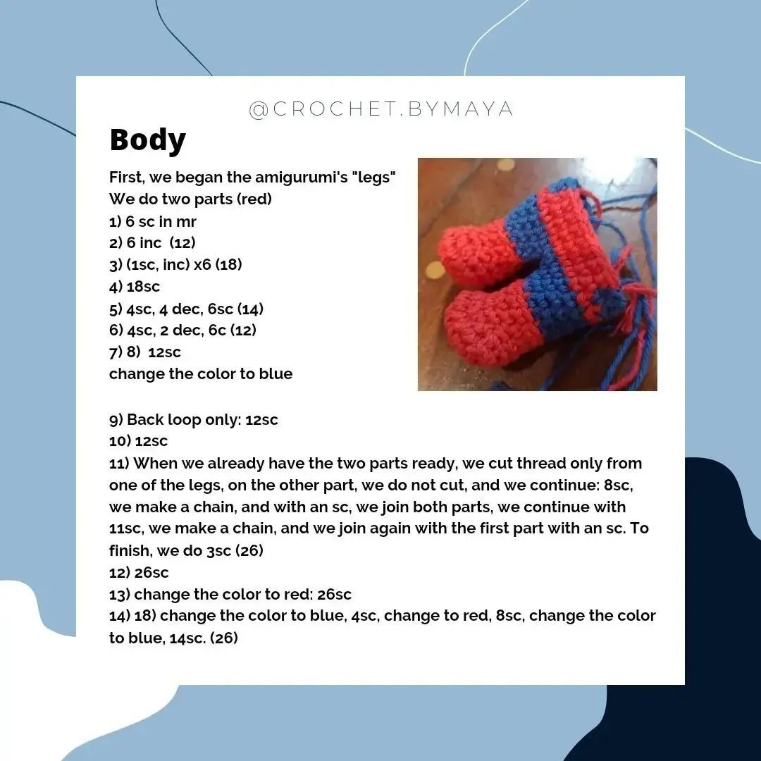 Black and white-eyed spiderman crochet pattern.