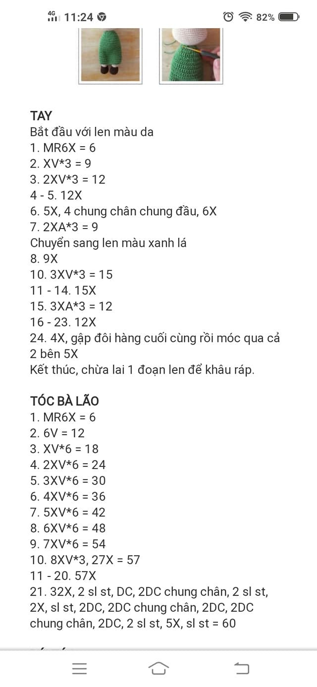 Chart móc cặp ông già dễ thương làm quà cưới.