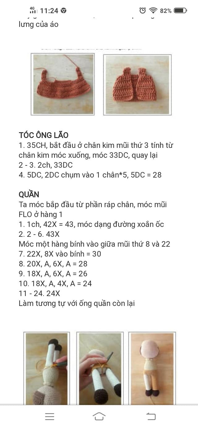 Chart móc cặp ông già dễ thương làm quà cưới.