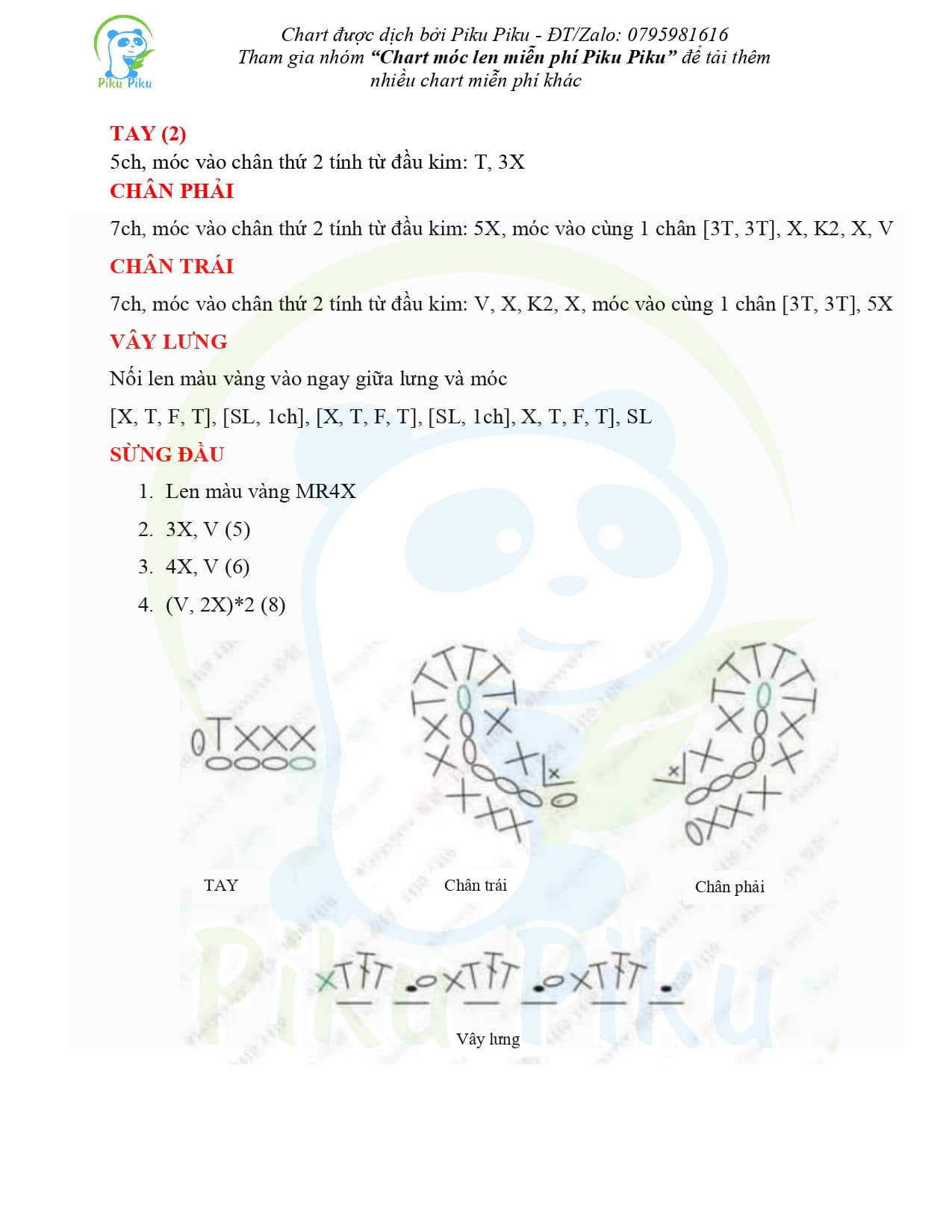 Chart móc gà, heo, thỏ, gấu trúc, khủng long.....