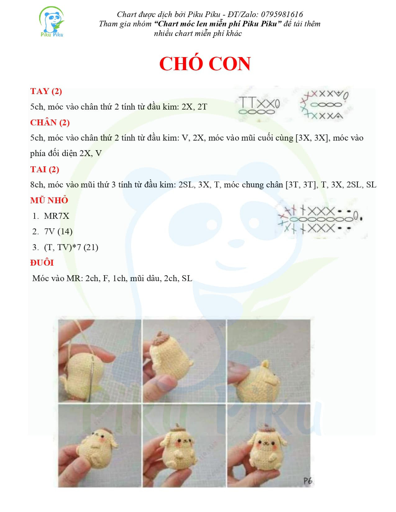 Chart móc gà, heo, thỏ, gấu trúc, khủng long.....