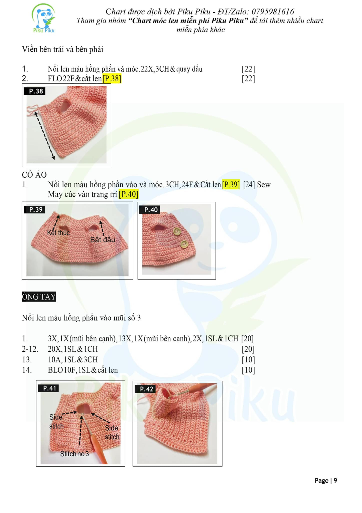 Chart móc len búp bê sweet lilly