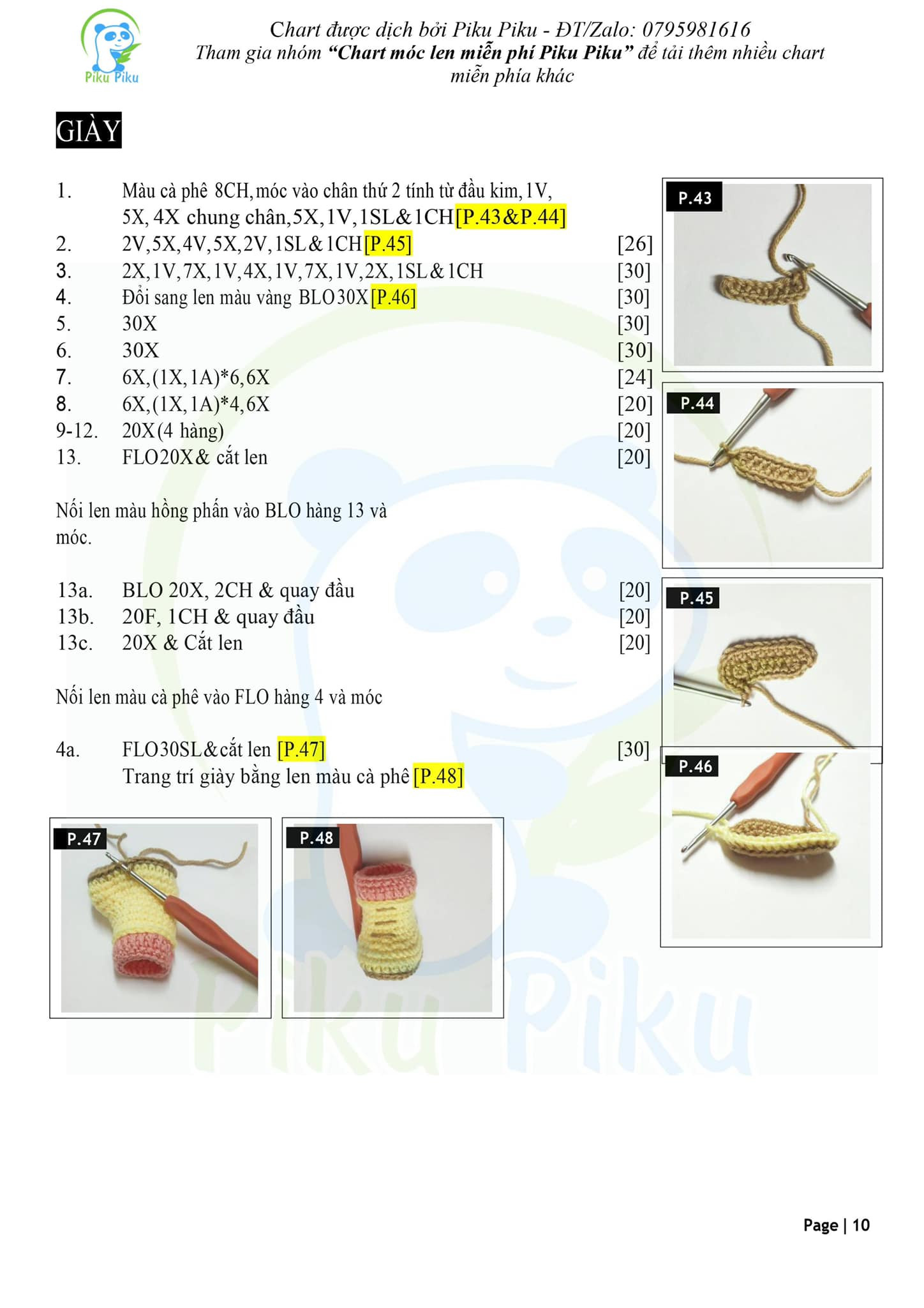 Chart móc len búp bê sweet lilly