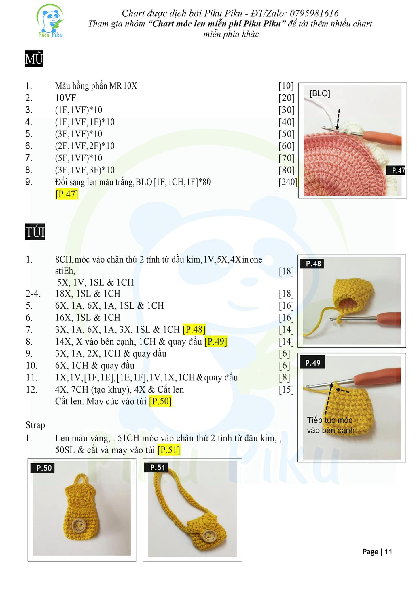 Chart móc len búp bê sweet lilly