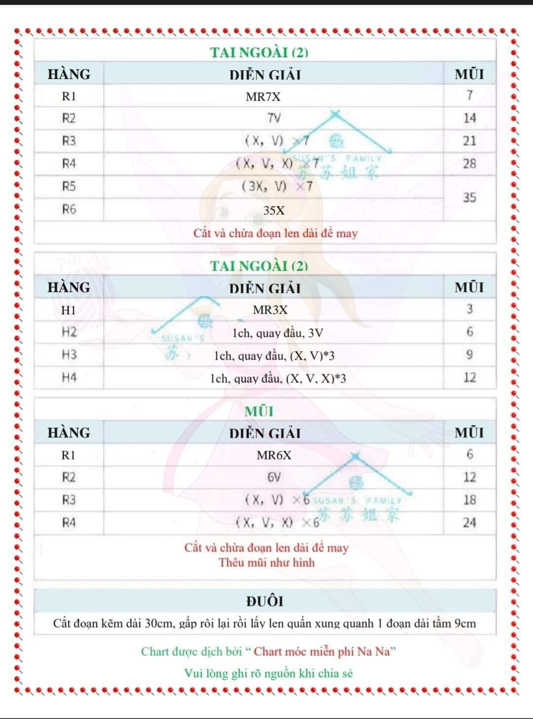 chart móc len gấu đội mũ quả bí ngô, mặc áo màu ghi, quấn cổ.