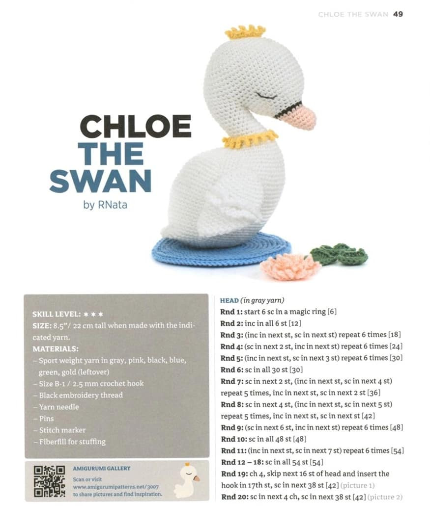 crochet chloe the swan