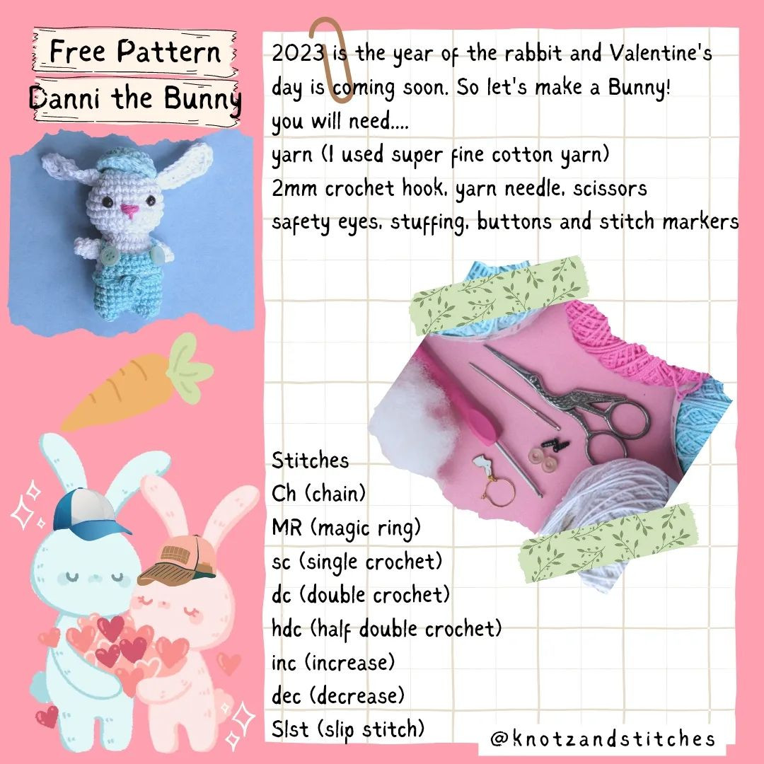 crochet Danni t the bunny free pattern
