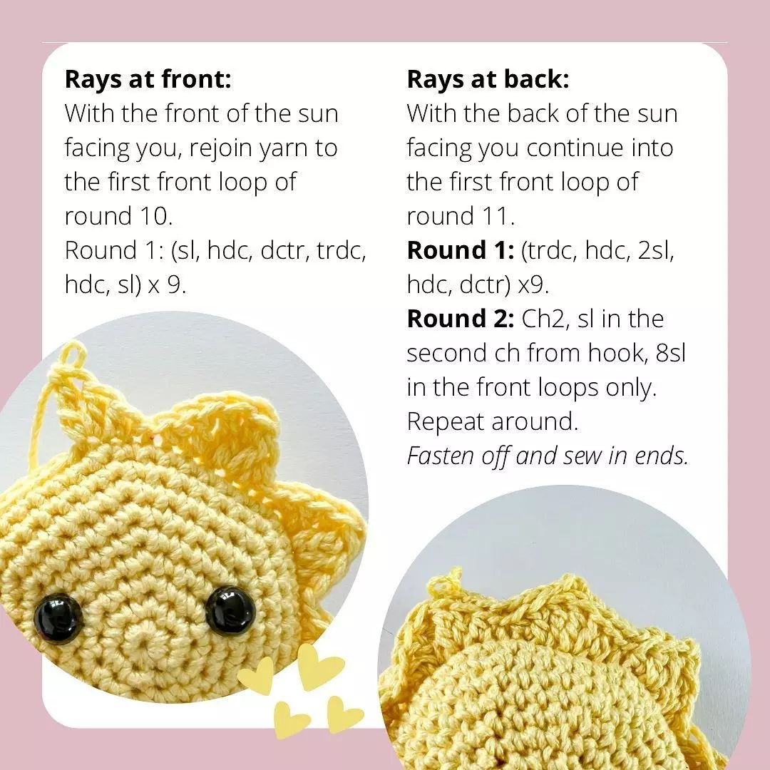 crochet little sun free pattern