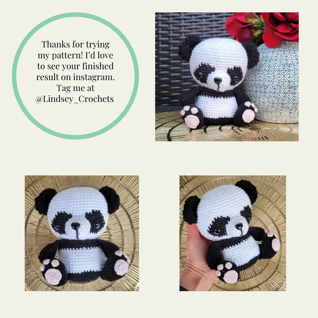 crochet panda pattern