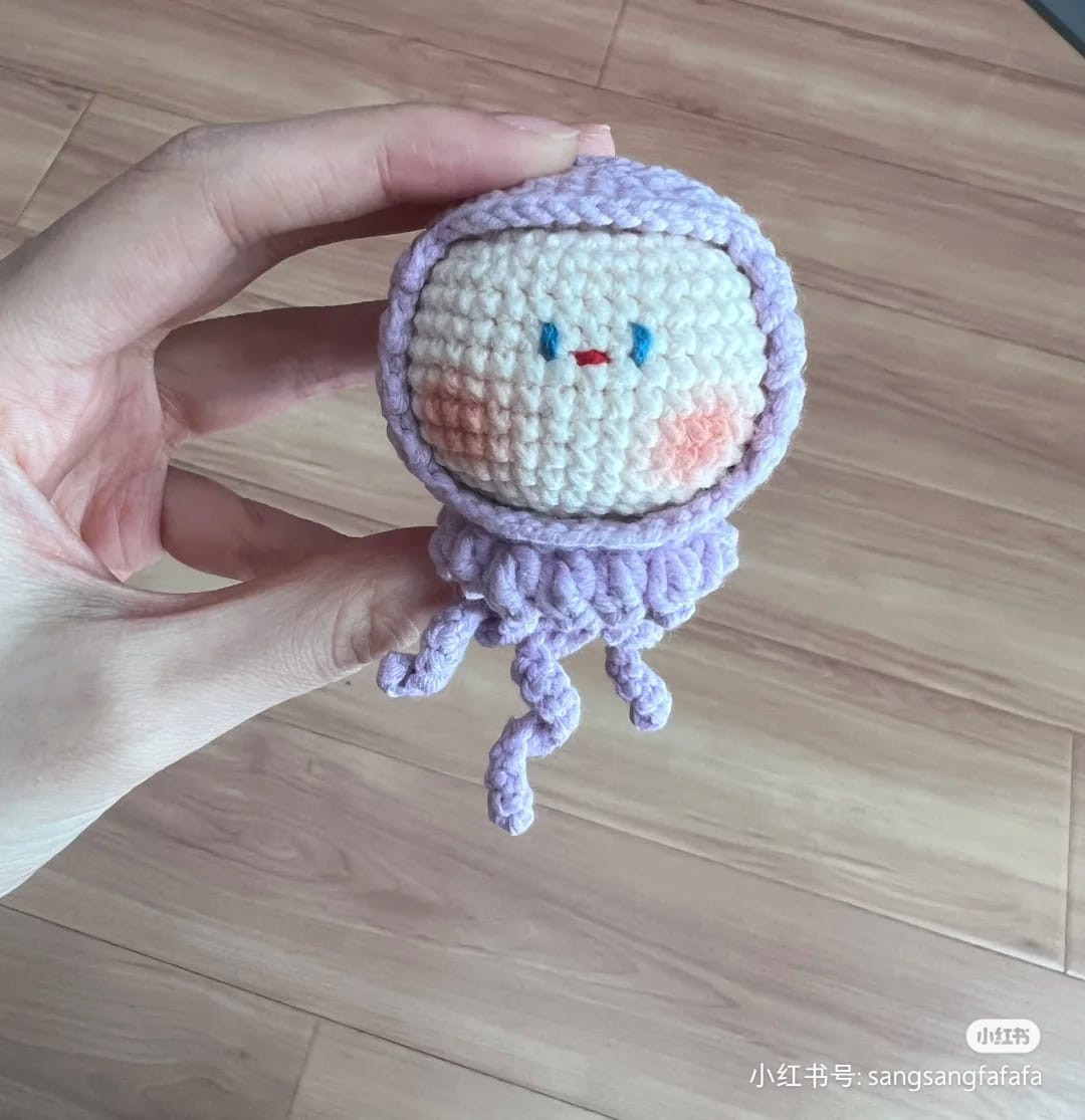 crochet pattern baby octopus purple.