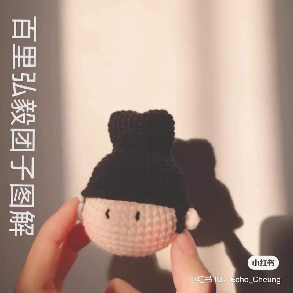 crochet pattern black bun doll.