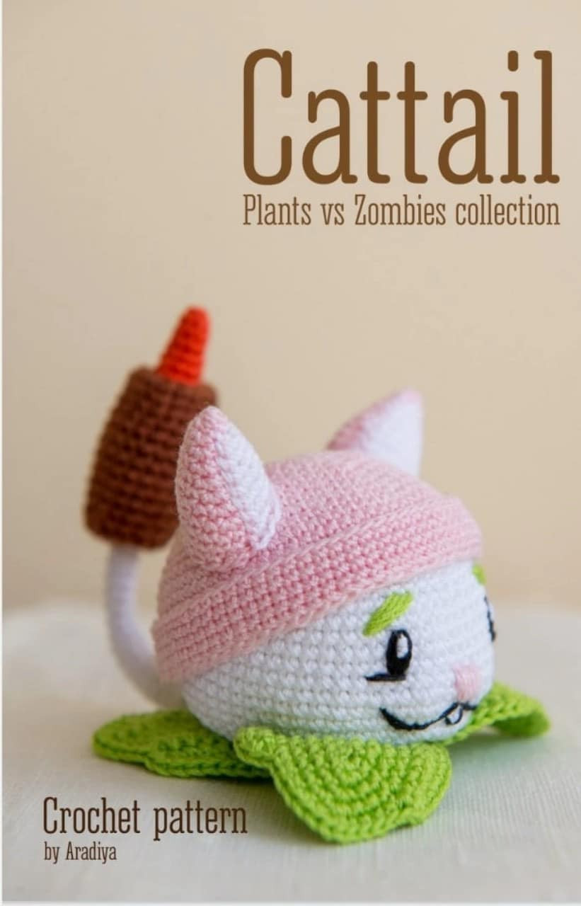 crochet pattern cattail plants vs zombies collection